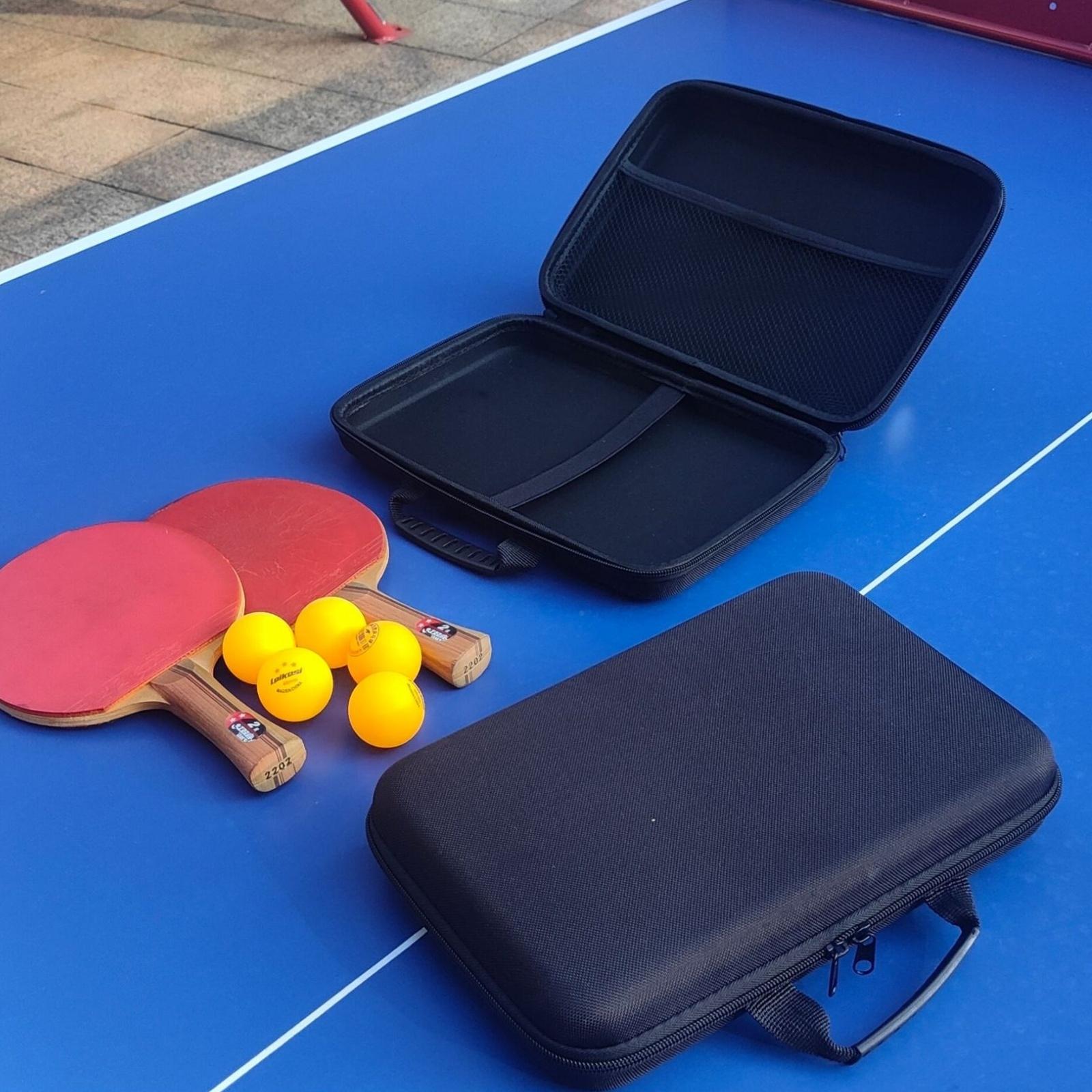 Table Tennis Protective Cover - Paddle Protective Case EVA Compartment Racket
