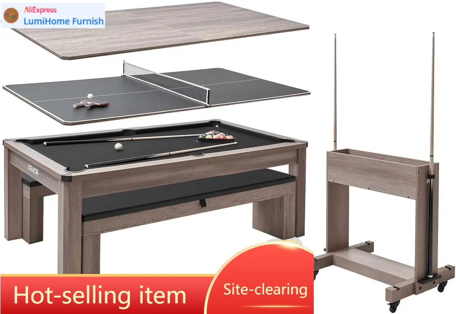 7ft 3-in-1 Multi Game Table wi - Table Tennis No 1 review and price