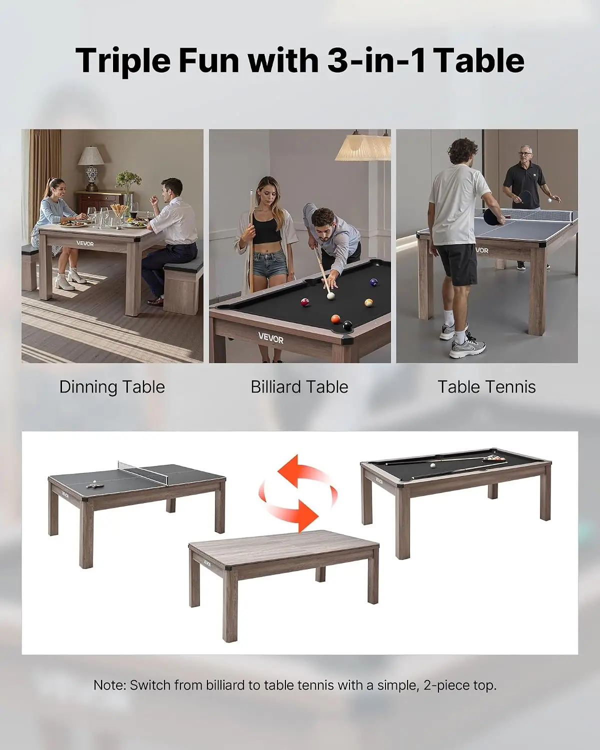 7ft 3-in-1 Multi Game Table wi - Table Tennis No 1 review and price